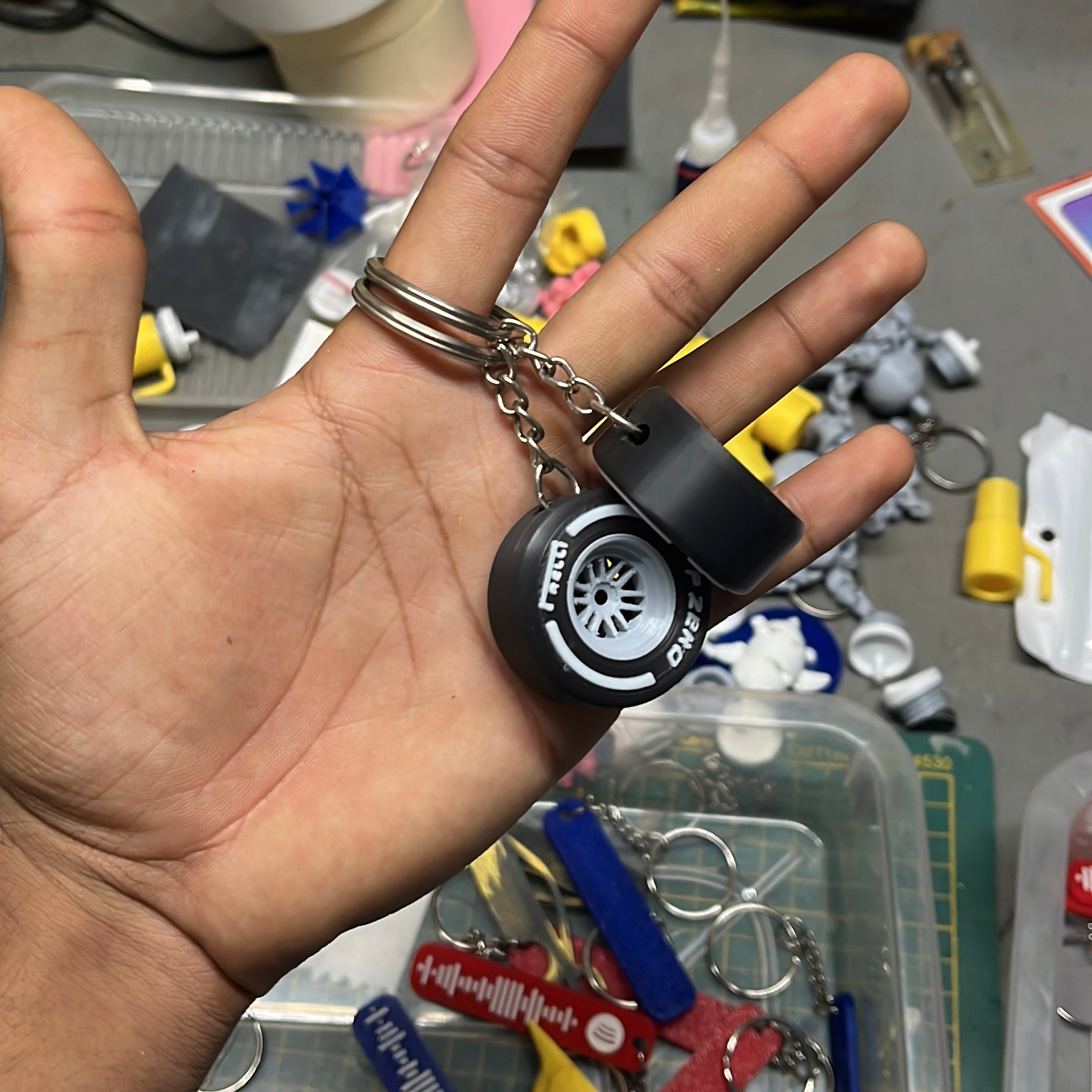 F1 Tyre Keychain